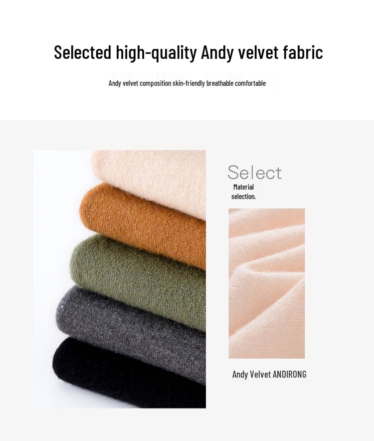 2025 Spring/Summer Andy Velvet Men's Knit Polo Minimalist Pullover Short Sleeve T-shirt