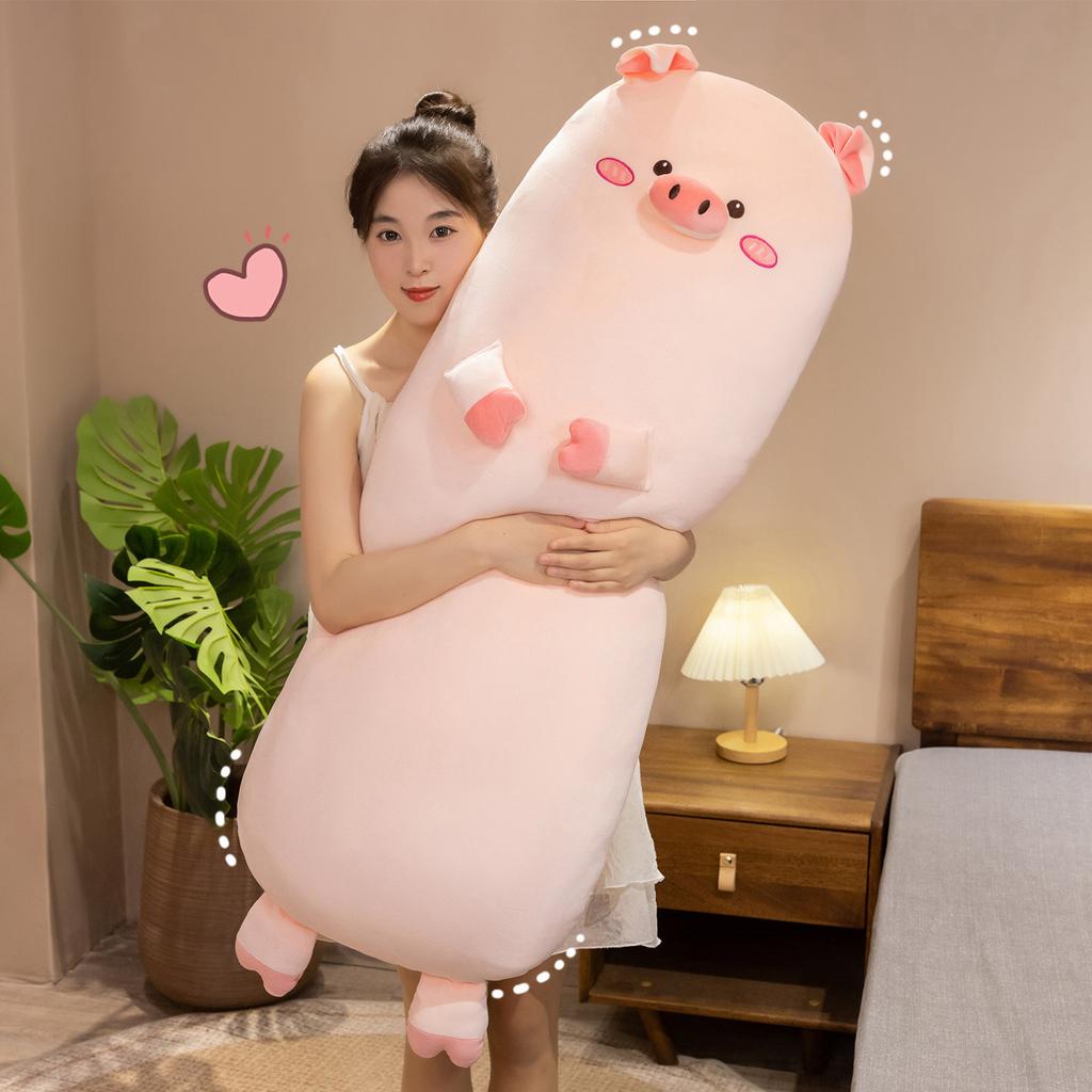 Cartoon Cute Expression Pig Throw Pillow Plush Toy Doll Piglet Doll Girl Rag Doll Birthday Gift