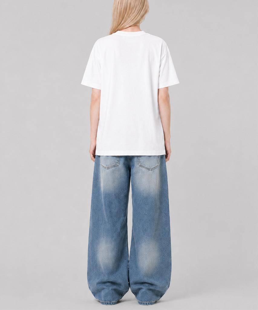 MONSTER REPUBLIC Rabbit Don'T Stop Bro Blue T-Shirt White_9174