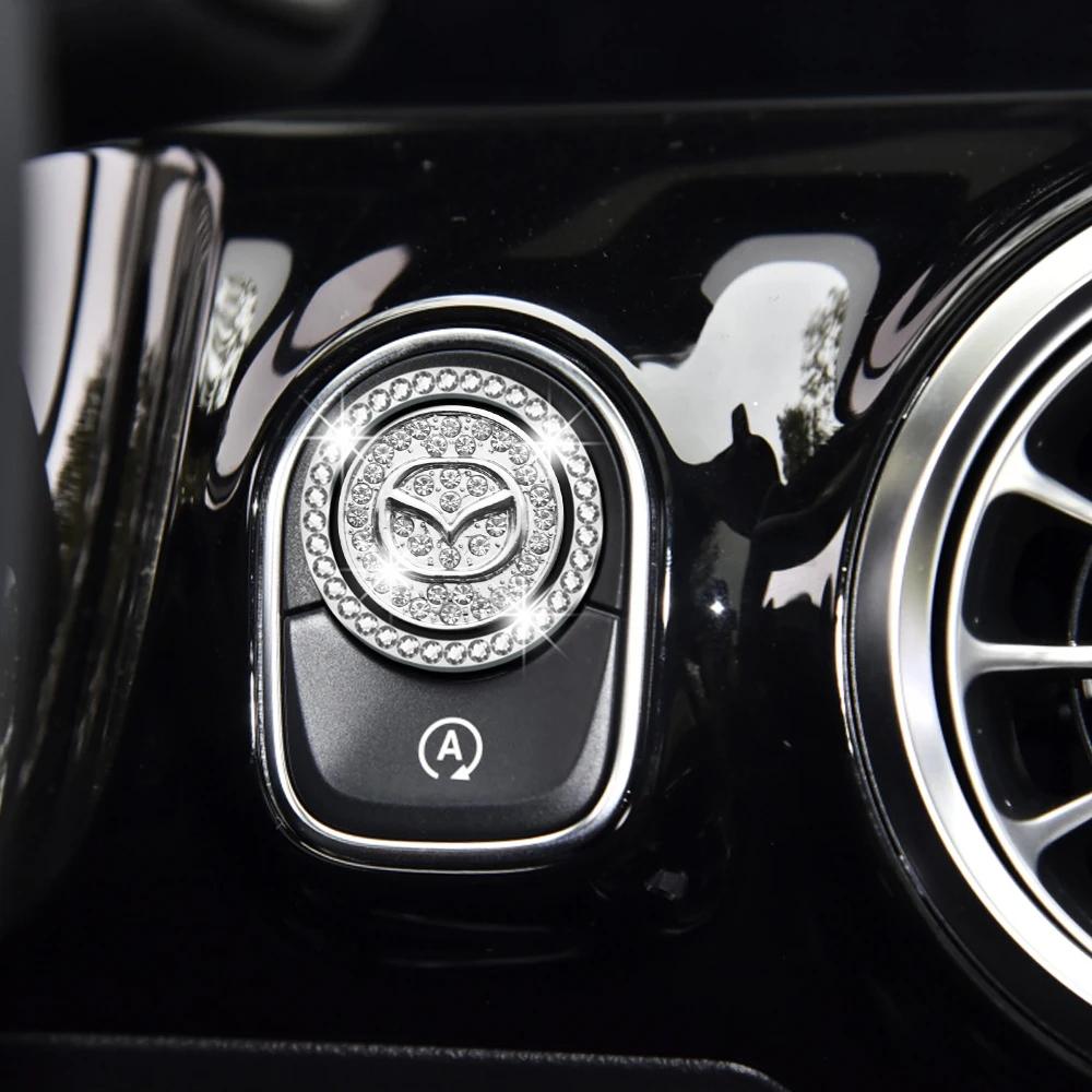 Car Start Switch Button Car Decoration Diamond Sticker Car Accessories For Mazda 3 6 CX5 5 2 323 CX7 Demio Atenza Axela MX30 b58