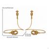 Curtain Holdback with Ornamental Gilded Top Metal Hook Curved Arm