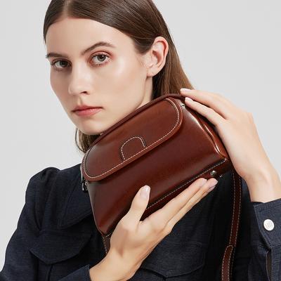 Echte Leder Crossbody Handy Kleine Tasche, Modisch und Hochwertig, Vielseitige Single-Shoulder Tasche für den täglichen Gebrauch