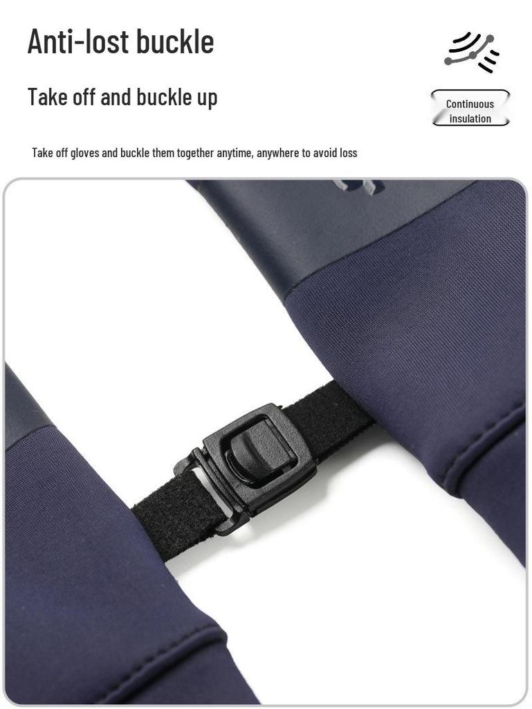 Men's and Women's Windproof Cycling Gloves: Water-Repellent, Non-Slip, Touchscreen, Fleece-Lined for Winter Warmth.