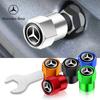 C200 E300 Hot 2026 4PCS Car Badge Wheel Tires Valve Caps Metal Tyre Dust Covers For Mercedes Benz Amg W204 W213 W205 W211 W212 W