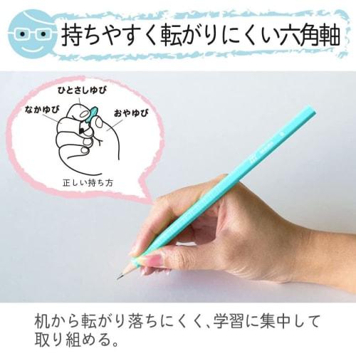 Sakura Crepas Drawing Pencil Elementary School Stationery 2B Hexagon G6 Pencil 2B#36 Blue 12 Pieces