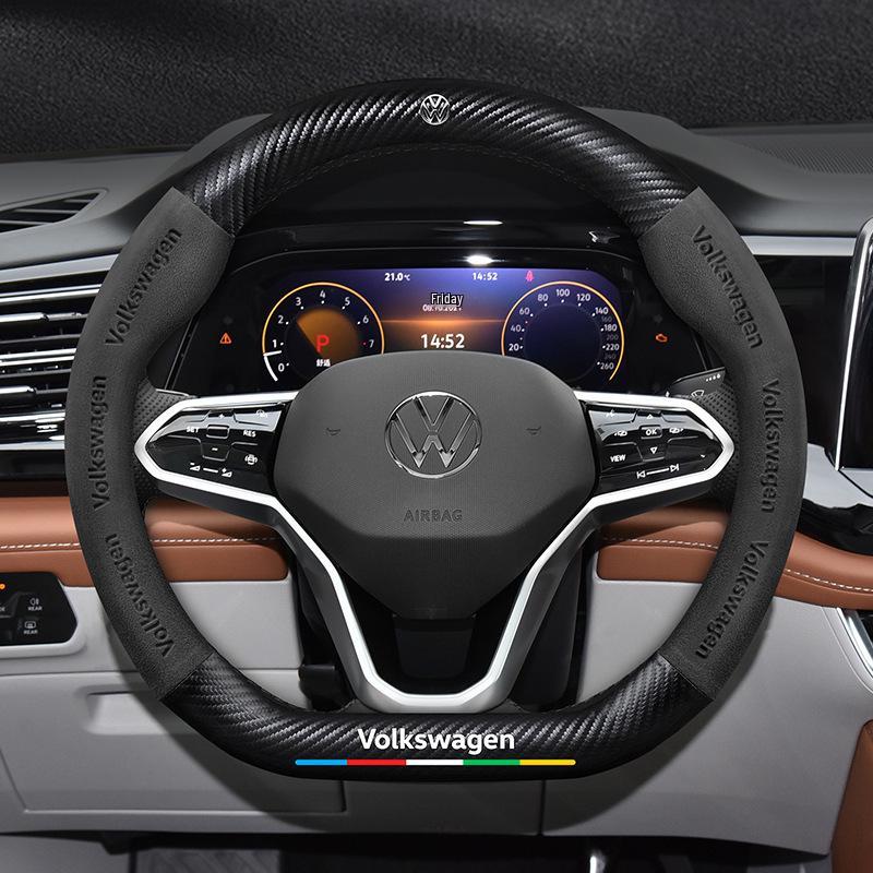 Volkswagen Teramont Stuurhoes (17-23) Suède Koolstofvezel, Universele Pasvorm voor Alle Seizoenen