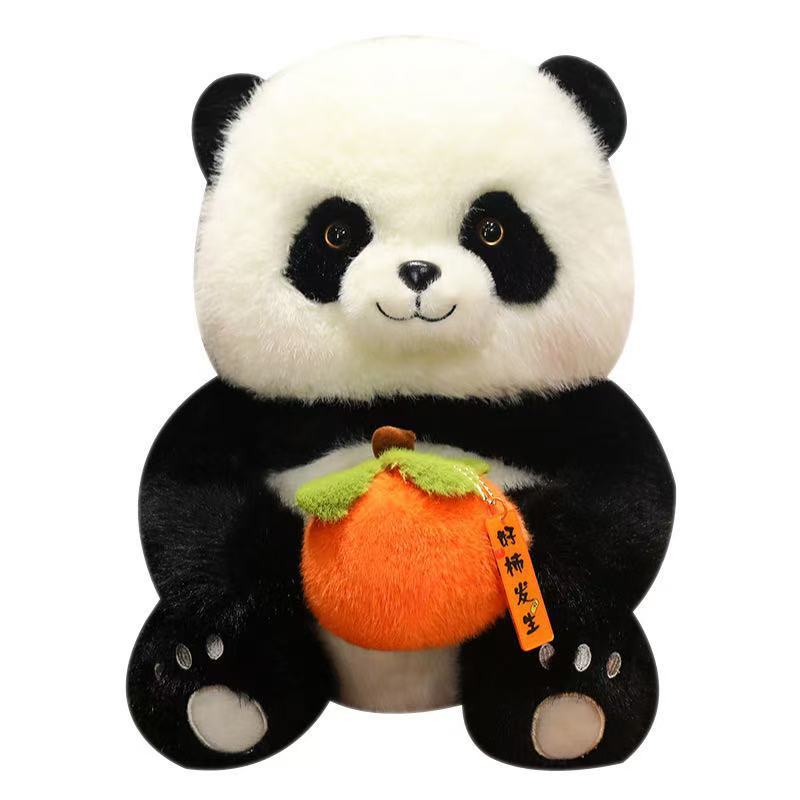 Internet celebrity persimmon panda doll simulation giant panda plush toy pillow doll children's birthday gift gift