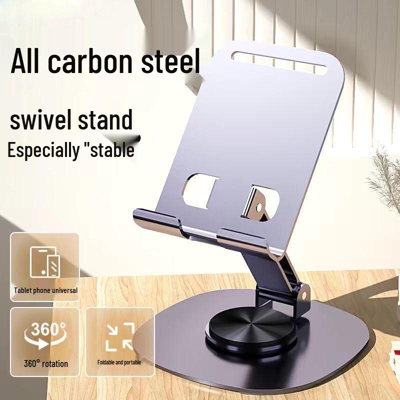 Universal All-Metal 360° Rotating Phone & Tablet Stand for Desktop Live Streaming & Learning