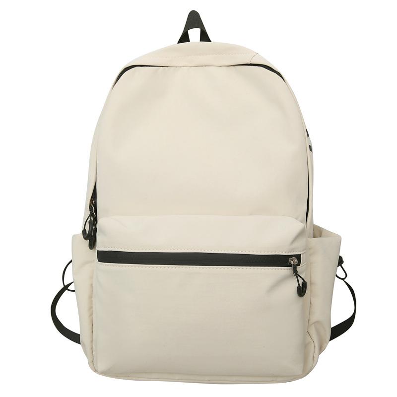 Lightweight Solid-color College Student Schoolbag, Travel Fashion, High-capacity High School Student Commuting Campus Backpack