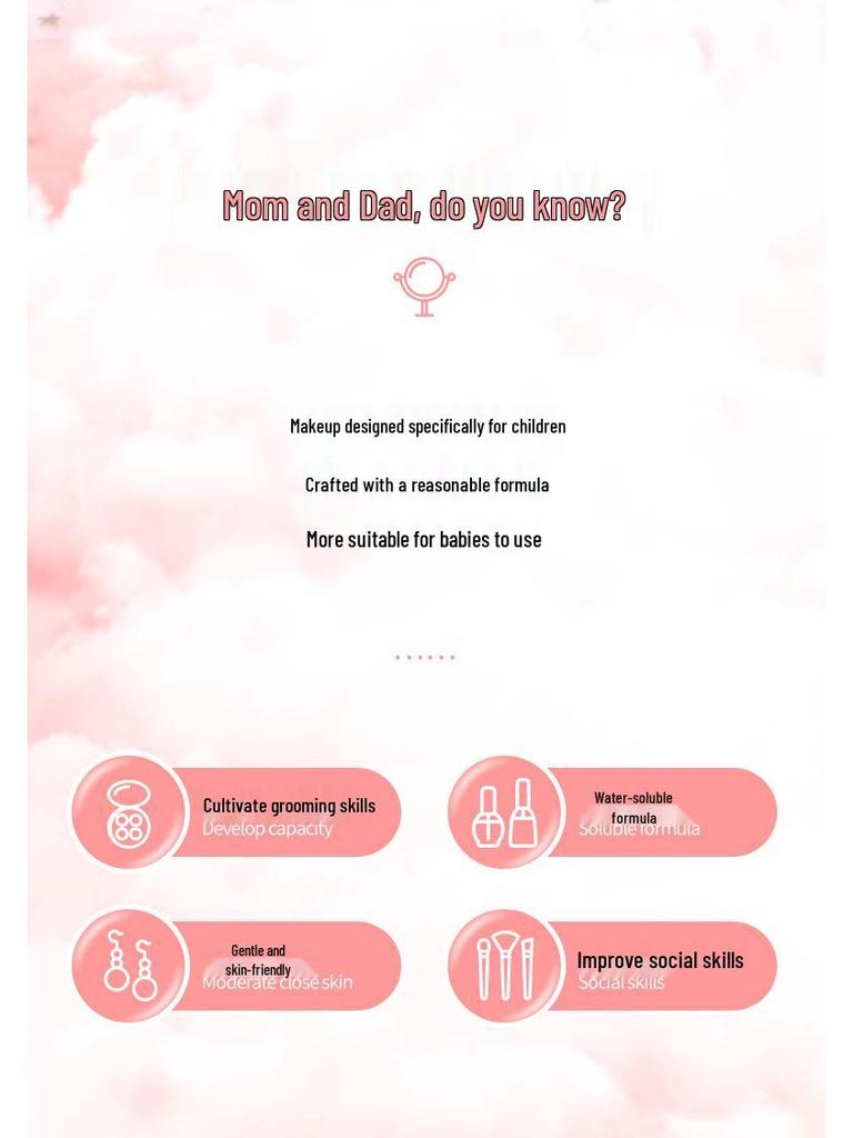 Kids' Makeup Set for Ages 3-6: Genuine Girls' Playhouse Toy with Lipstick 012/013