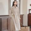 2025 Spring & Autumn Women's Mid-Length Trench Coat - Petite British Style with French Design
