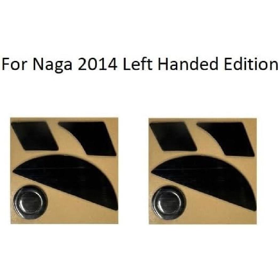 Mice Skates Mouse Feet for Razer Naga 2014 /Naga Chroma/Naga Limited Razer Green / 2014 Left Handed Edition (2 Sets)- Thickness 0.7mm (Left Handed