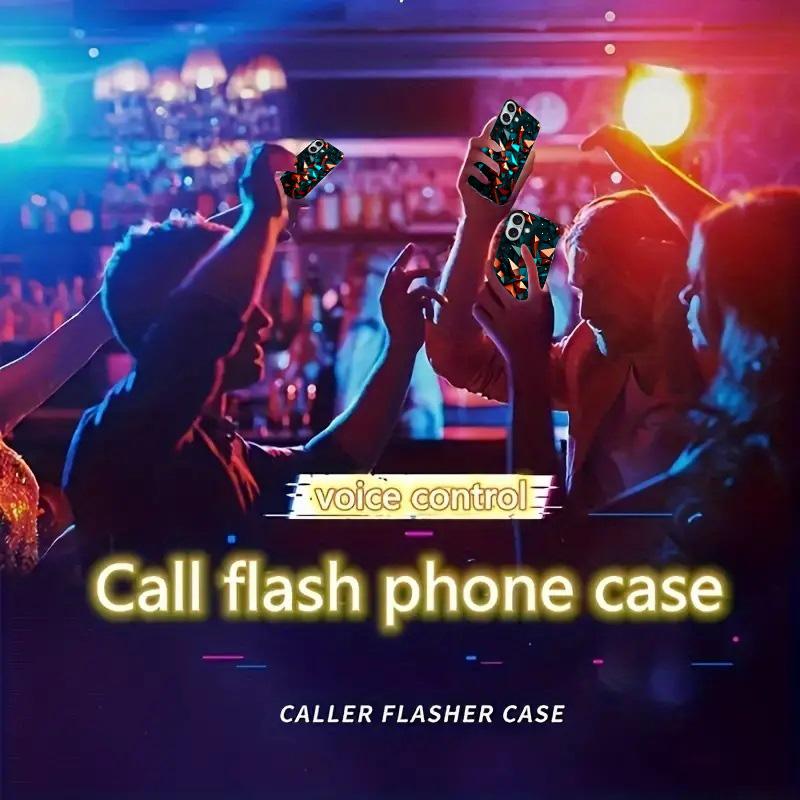 For iPhone 16 Case Call Flash Series Pattern Printing Tempered Glass+TPU Combo Phone Case