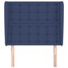 VidaXL Tête de lit avec oreilles Bleu 93x23x118-128 cm Tissu3118378