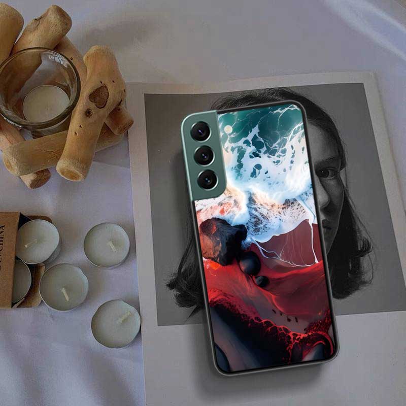 The Collision of Lava and Seawater Phone Case For Samsung A17 A14 A24 A34 A54 A03S A04S A13 A23 A33 A53 A70 A50S A30 A40 A51 A41