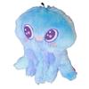 Plush Dog Squeaky Toy Jellyfish Shape Stress Relief Stuffed Dog Teething Chewing Toy For Medium Large Dog Blue