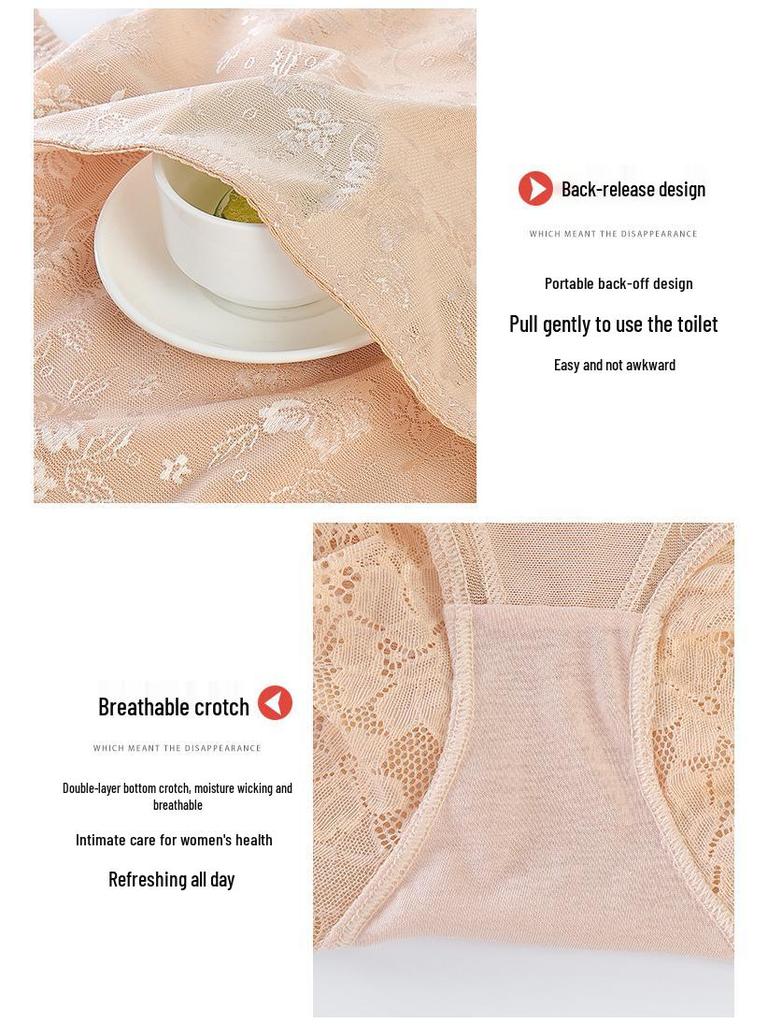 High Waist Tummy Control Lace Body Shaping Pants for Women