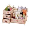 Desk Cosmetic Storage Box Wooden Makeup Case Jewelry Organizer
