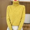 Women's Pure Wool High-Neck Sweater: Solid Color, Loose Fit, Thickened Base Layer, Autumn/Winter Collection