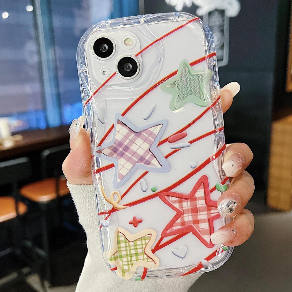 Sevimli Silikon Kılıf Xiaomi Redmi için Not 13 12 11 Samsung A54 A24 A14 Oppo A78 A58 A38 Infinix Not 30 Pro Funda Meteor Yıldız Kapak Yumuşak TPU Tampon