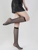Spring/Summer Fishnet Socks: Black Ankle & Mid-Calf, Large/Small Mesh, White Calf