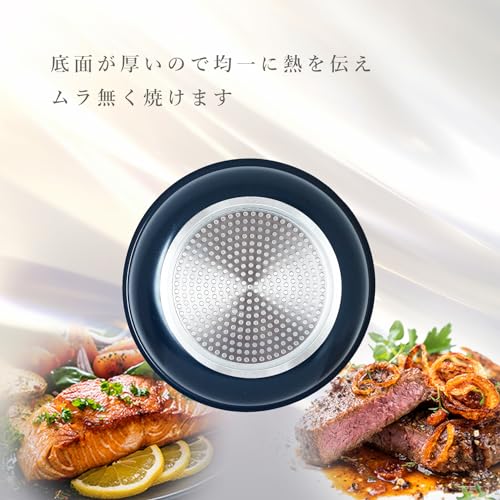 Pearl Metal Frying Pan,5 Piece Set,IH Compatible,Marble CoatMetal Spatula OK,Frying Pan 20cm,Frying Pan 26cm,Multi Pot 18cm,Glass Lid 18cm