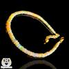 Pulseira de Contas de Opala Fogo Dourado Etíope: Pedra preciosa Multi Fire
