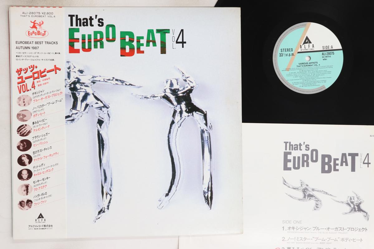 

LP Record VARIOUS - That s Eurobeat Vol. 4 ALI28075 Alfa Internatio 1987 Japan Obi Dance & Electronica Used
