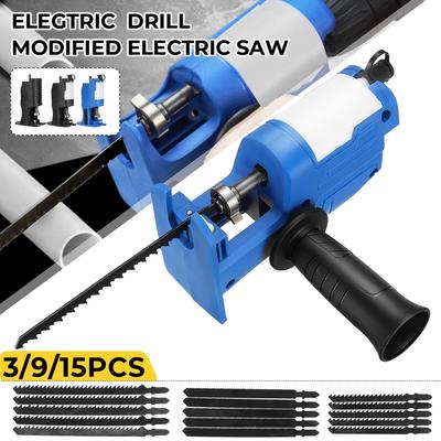 Portable Reciprocating Saw Adapter Electric Drill Modified Electric Saw Power Tool Wood Cutter Machine Attachment