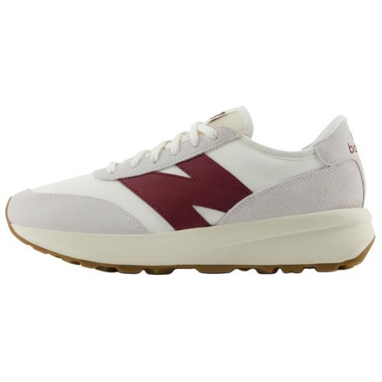 New Balance 370 Sea Salt Classic Crimson Men Sneakers White U370CB