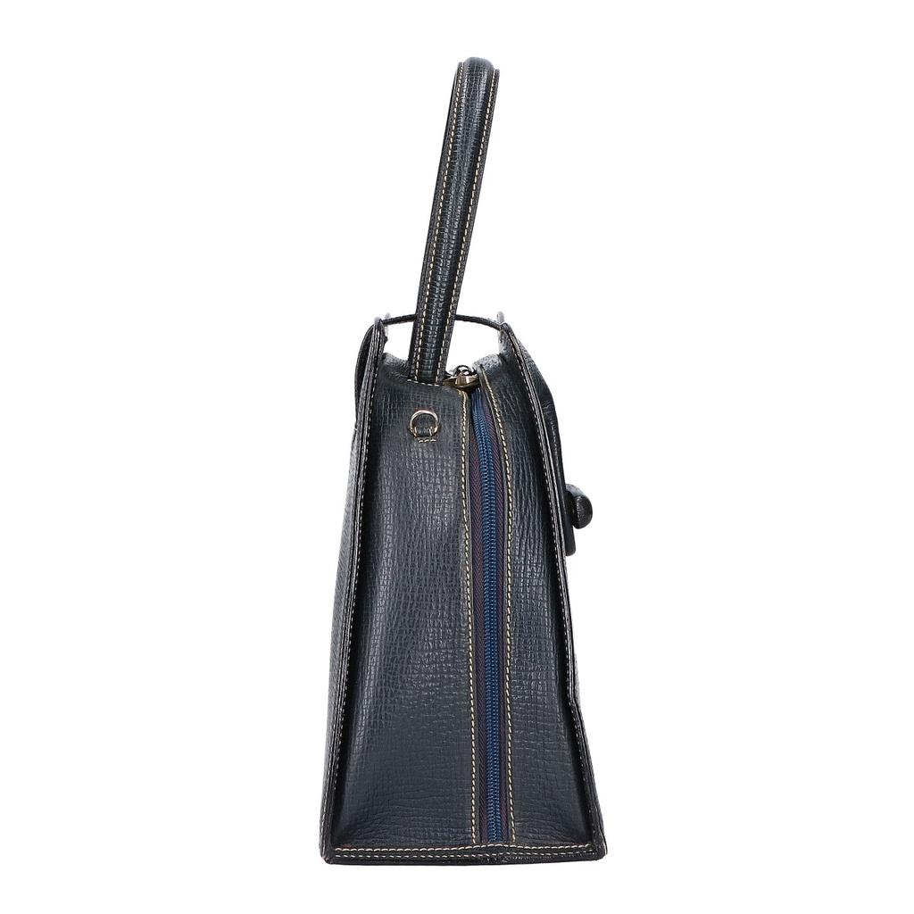 LOEWE Turn lock design 2-way Handbag NavyUsed