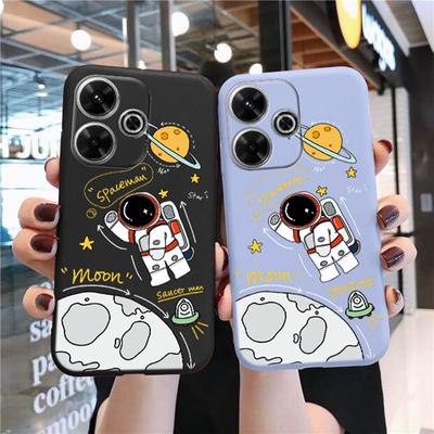 Space Astronaut Soft Silicone Case For Xiaomi Redmi Note 13 Pro 13C 14T Poco C65 Samsung A55 M35 S24 Huawei Honor 200 iPhone Realme Shockproof Cover