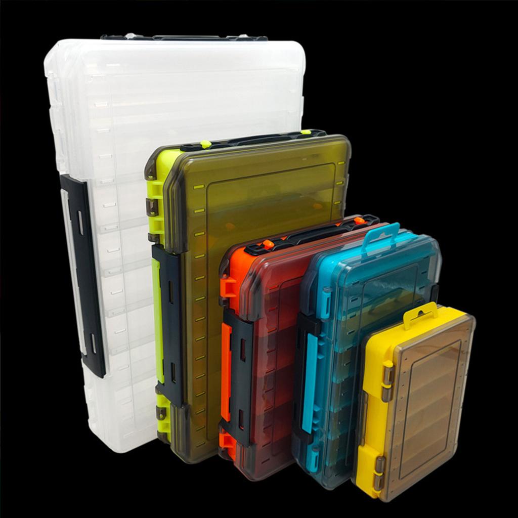 Fishing Tackle Boxes Practical Fishing Lure Organizer-Double Sided Fishing Baits Storage Box Plastic Organizer-Case Gift