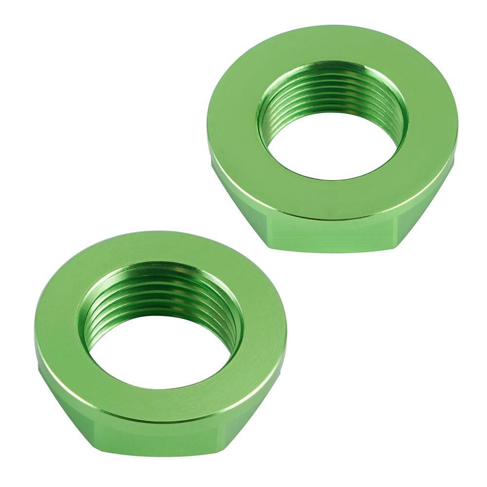 NICECNC Front Rear Wheel Axle Nut Screw Aluminum 2PCS For KAWASAKI KX125 KX250 KX450 KLX450R KX 125 125F 250 250F 450F KLX 450R