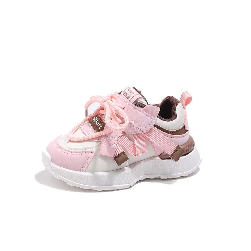 

Детские кожаные кроссовки на мягкой подошве весна/осень 2025 Sizes 21-25 (set of 5 pairs) розовый