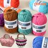 100g T-Shirt Strickgarn Für Häkeltasche Hut Hausschuhe Untersetzer Decke Garn Weiches Polyester Gewebtes Garn Dickes Weiches Stoffgarn
