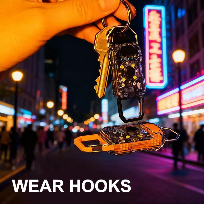 Multimode Keychain Light - Adjustable Flood Beam, Usb-C Rechargeable Belt Flashlight For Dog Walking, Night Fishing 1Pc