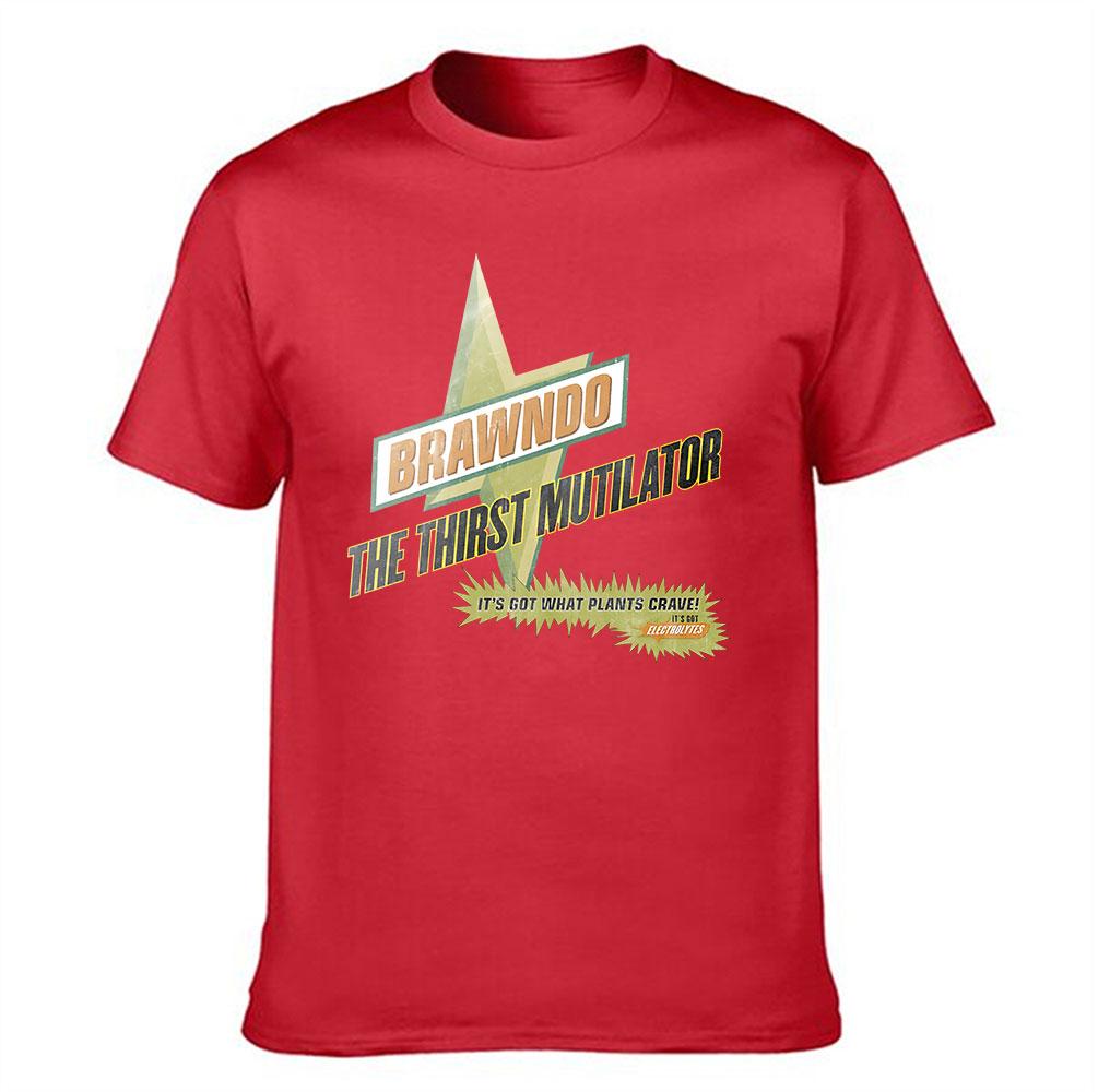 Unisexs Cotton Tshirt Brawndo The Thirst Mutilator Graphic Print Tee Its Got What Plants Crave Electrolytes Themed Shirt