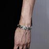 S925 Silver Locomotive Latch Horsetail Woven Bracelet 18/20/22CM Cuban Link Chain Men's Retro Handmade Bracelet Party Gift