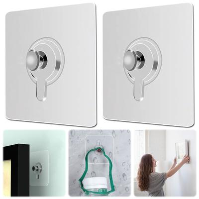 Transparent Wall Screw Traceless Wall Hangers Nail Free Adhesive for Mount Wall Shelf Picture Hanging Kitchen