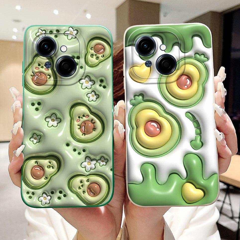 Fashion Back Cover For Tecno Spark GO 2025 Phone Coques Marble Avocado Moon Night Gothic Back Covers For Spark GO 1 Pop 9 Case