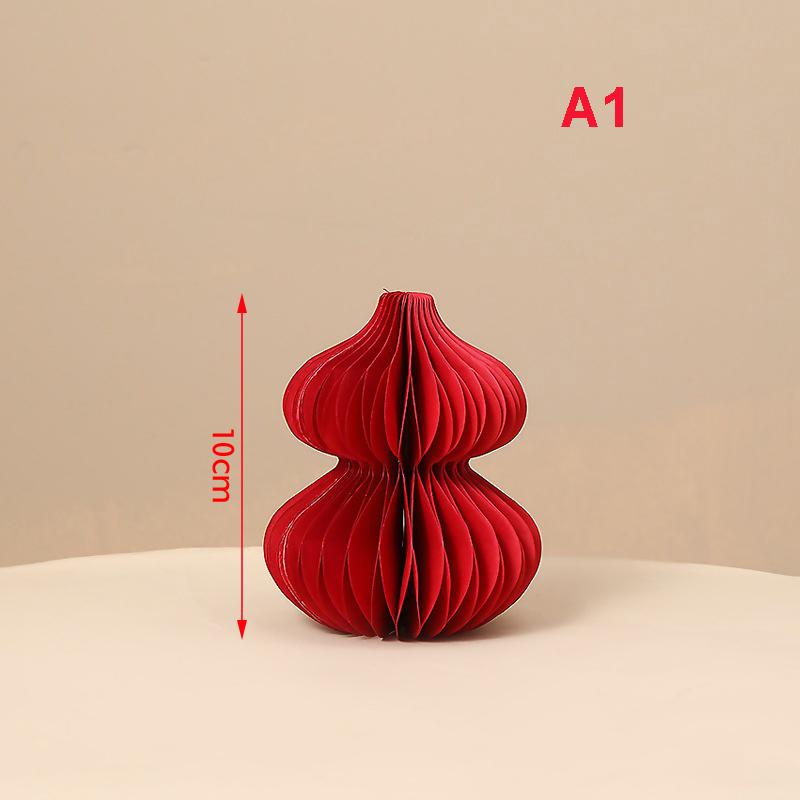 

Creative Red Gourd Tanghulu Honeycomb Balls Ornament Chinese New Year Atmosphere Layout Housewarming Wedding Decor Handicraft