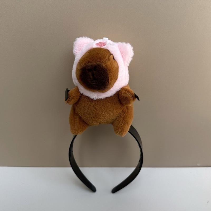 Lustiges Haarband Cartoon Capybara Haarband Pony-Clip Haarreif für Bühnen-Make-up Party Kostüm Stirnband