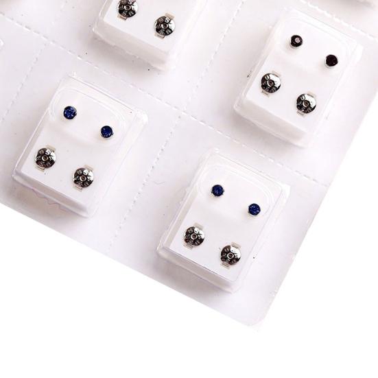 12Pairs Metal Ear Studs Earrings for Piercing Machine Ear Piercing Tool Kit