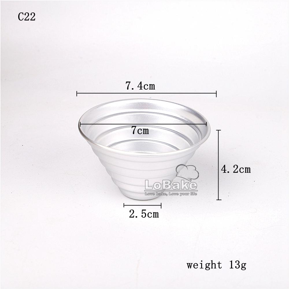 10pcs/lot Various Design Fluted Edge Wavy Flower Cup Boat Round Shape Aluminium Tart Mould Jelly Pudding Cup Cupcake Mold Baking