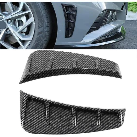 Car Fender Air Vent Trim Cover, Side Air Vent Trim, Pair Front Bumper Side Air Vent Trim Exterior Carbon Fiber Style Universal Decoration