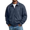 Men's Casual Baseball Jacket, Long Sleeve Zip Up Collared Sweatshirt with Pockets, Athletic Outerwear
