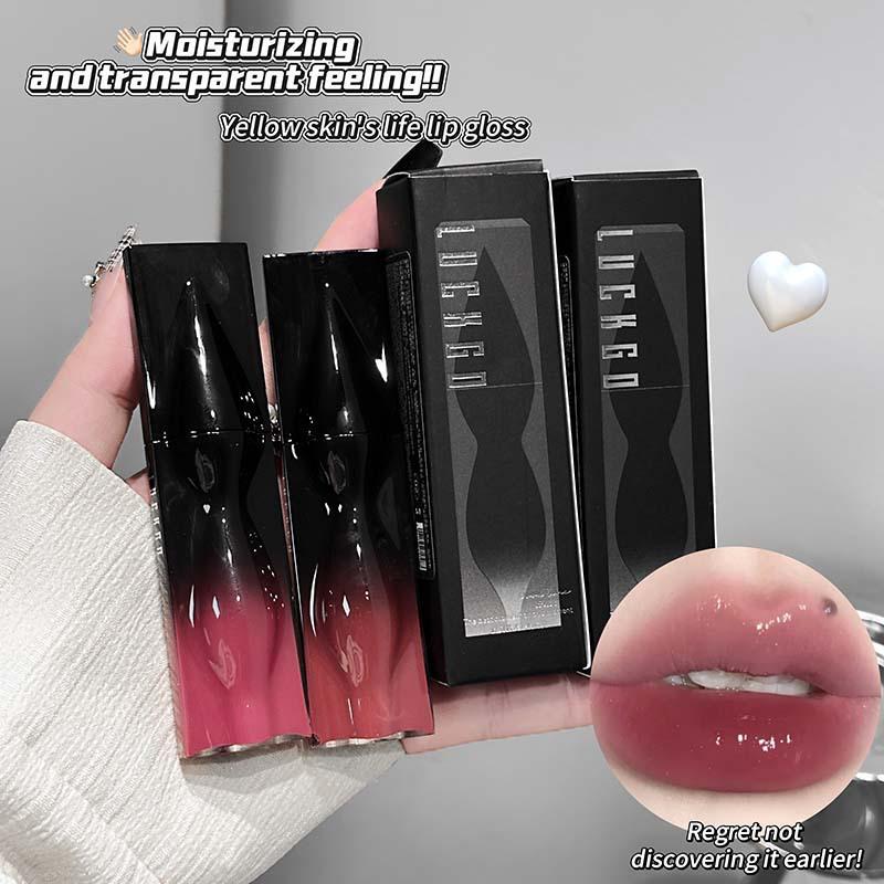 LUCKGO Interstellar Mirror Lip Glaze: Whiten & Gloss for Parties - Ideal for Students.