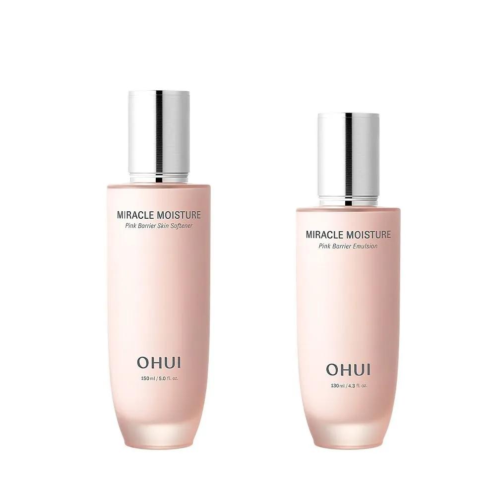 O HUI Miracle Moisture Pink Barrier Skin 150ml + Lotion 130ml Sensitive Skin Soothing Barrier Care Moisturizing