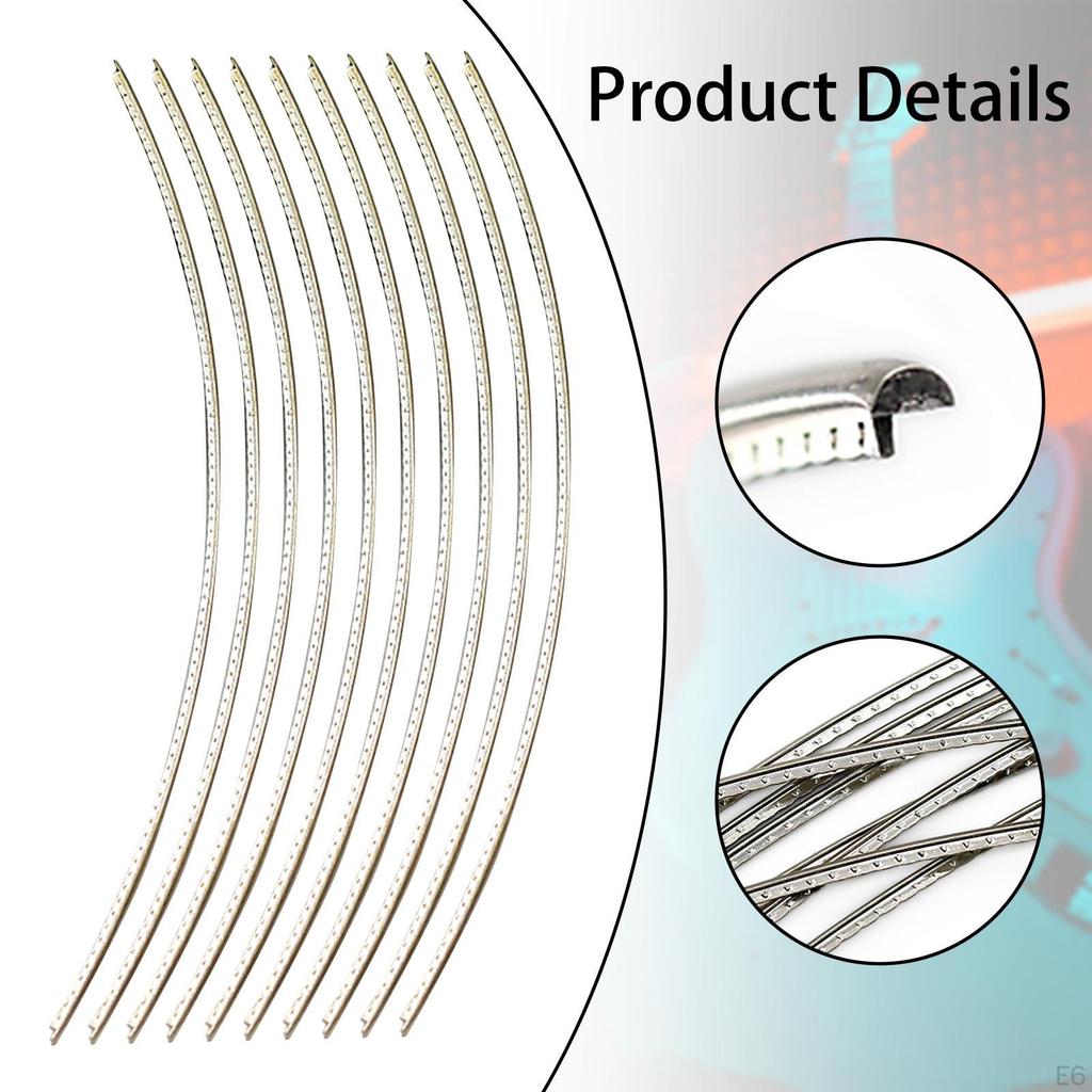 10 Count Guitar Fret Wires Accessories for Fingerboard Replacement